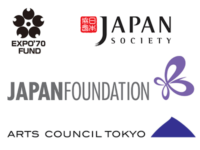 Japan Society, Japan Foundation, Arts Council Tokyo, Expo '70 logos