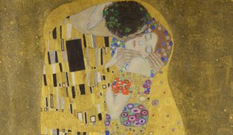 Klimt, The Kiss, detail of painting